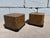 Modern Pair End Tables, Side Tables, Fabric and Resin, 1980s For Sale - Image 3 of 17