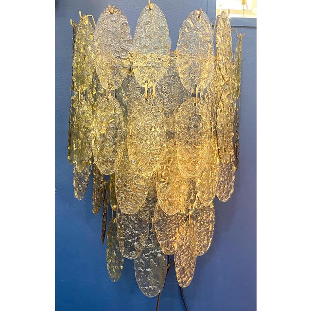 Pair of 1960s Vistosi Torcello Glass Disk Sconces by Gino Vistosi For Sale - Image 11 of 12