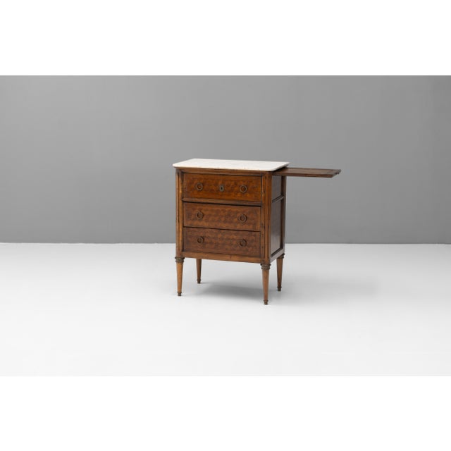 Traditional Antique Chest with Marble Top, 1880 For Sale - Image 3 of 10