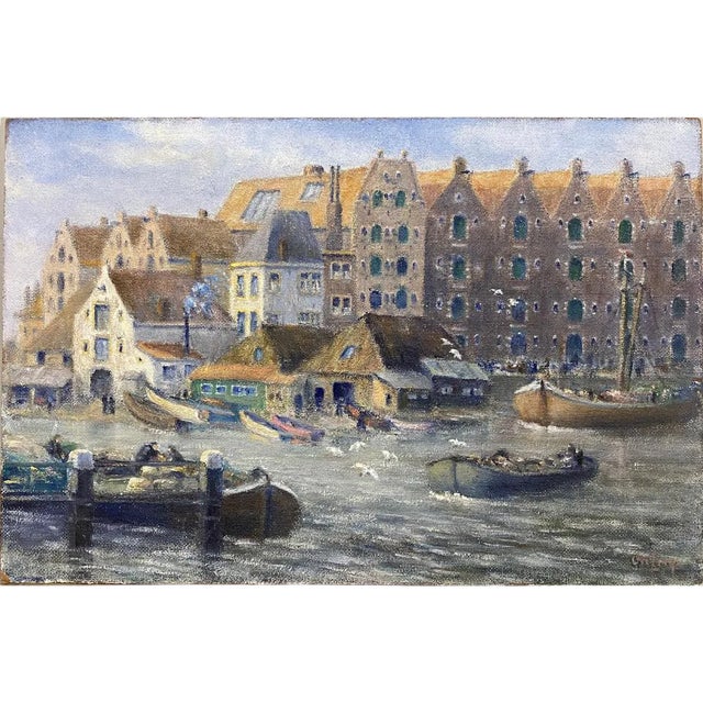 Antique Oil Painting on Board by H. G. Ontrop (1880-1955) For Sale