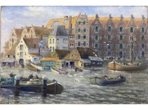 Antique Oil Painting on Board by H. G. Ontrop (1880-1955)