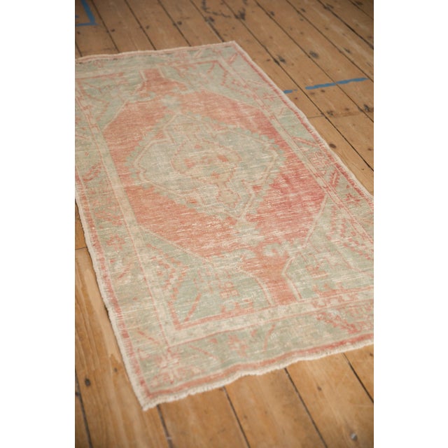 Traditional Vintage Distressed Oushak Rug Runner - 2'8" x 4'11" For Sale - Image 3 of 9