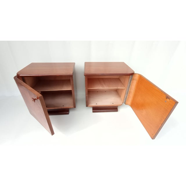 Bedside Tables by Jindřich Halabala for Up Závody, 1960s, Set of 2 For Sale - Image 11 of 12