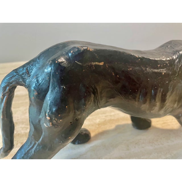 Leather Panther Sculpture For Sale - Image 10 of 11