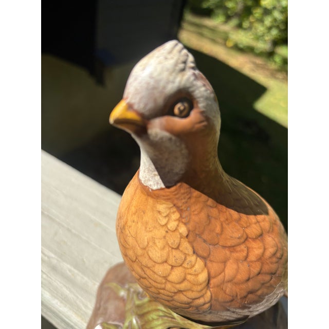 Pair of Glazed Ceramic Bobwhite Quail For Sale - Image 11 of 12
