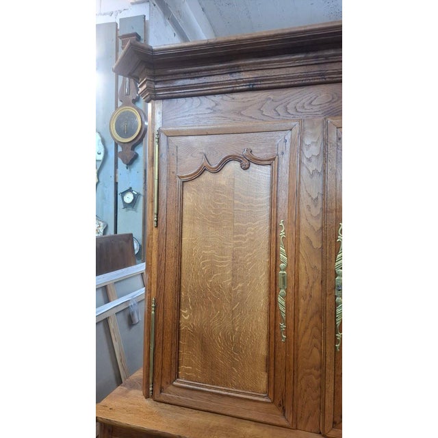 Two-Part Cabinet in Oak, 1890s For Sale - Image 4 of 9
