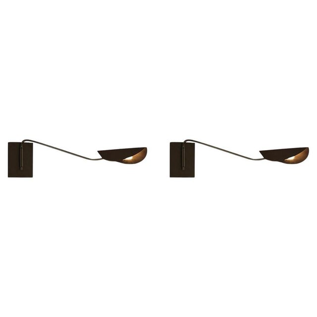 Small Plume Wall Lamps in Lacquered Metal by Christophe Pillet for Oluce, Set of 2 For Sale - Image 16 of 16