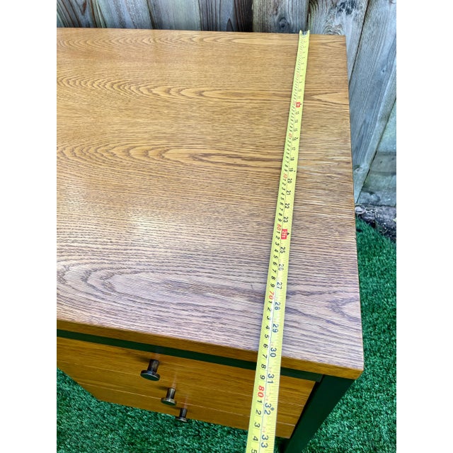 Mid 20th Century Mid-Century Modern Executive Desk in Oak and Bronze by Harry Lunstead Designs, Seattle For Sale - Image 10 of 12