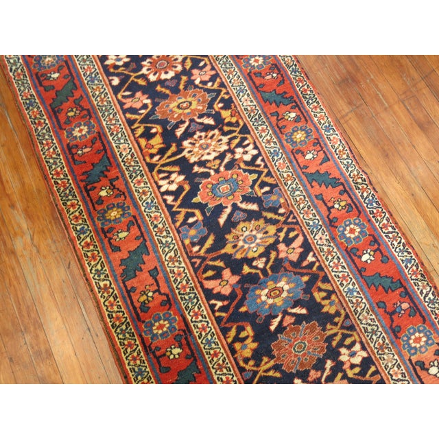 Early 20th Century Zabihi Collection Bidjar Antique Persian Long Runner - 3' x 17'1" For Sale - Image 5 of 7