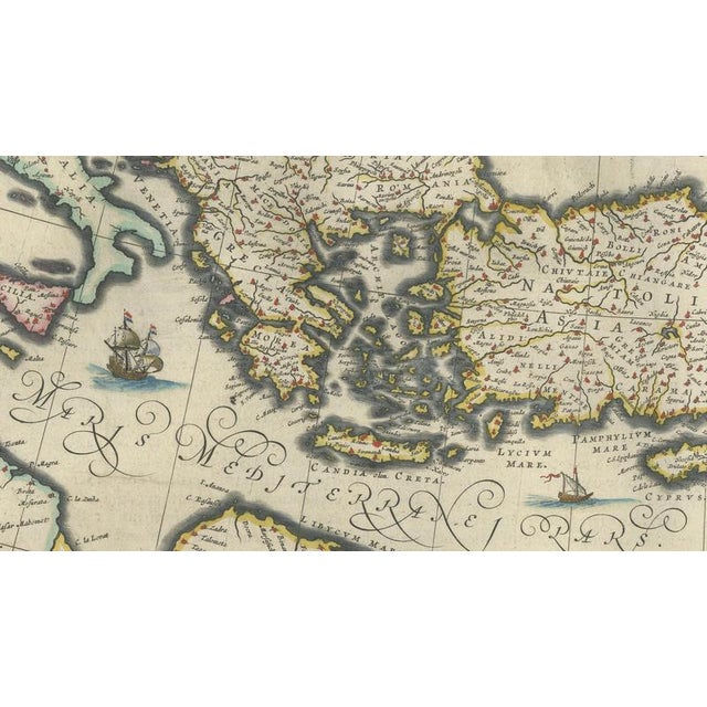 Ottoman Empire Map from Blaeu, 1642 For Sale - Image 13 of 14