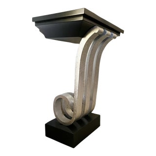 French Art Deco Style Scroll Console Table For Sale