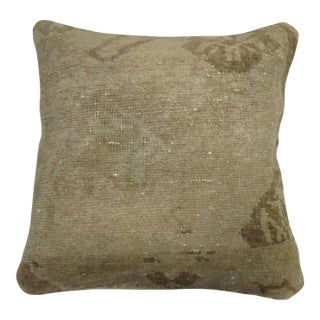 Vintage Oushak Rug Pillow For Sale
