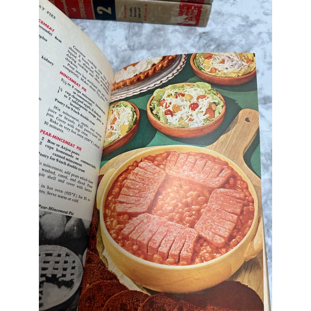 Tan Vintage Set of Ten Midcentury Encyclopedia of Cooking Cookbooks For Sale - Image 8 of 12