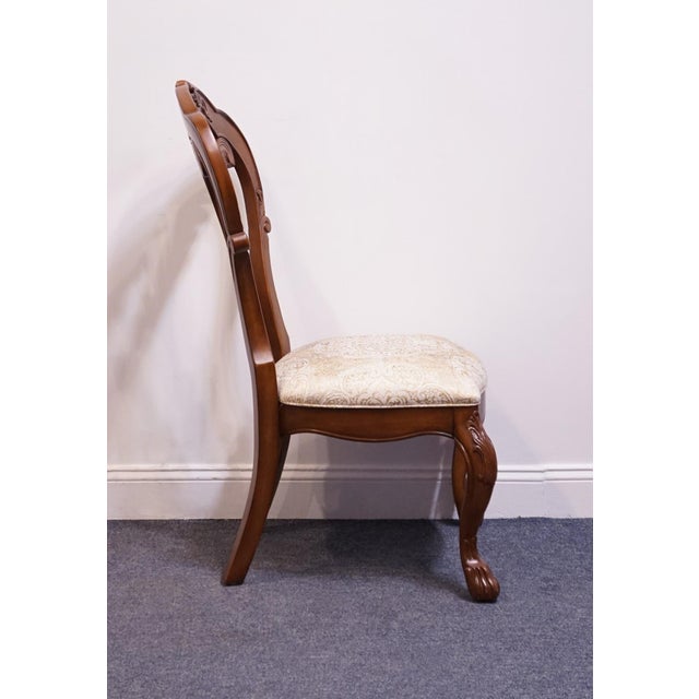 Bernhardt Bernhardt Furniture Grand Savannah Collection Solid Walnut Italian Provincial Style Splat Back Dining Side Chair 357-555 For Sale - Image 4 of 9