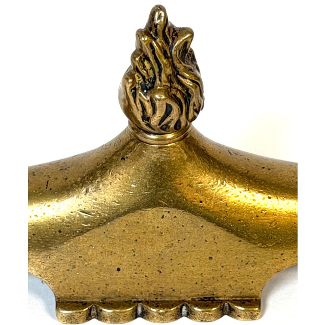 Antique English Brass and Iron Fire Stop Paperweight Signed CSJ - Circa 1850 For Sale - Image 11 of 16