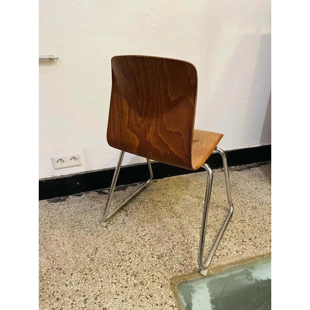 Mid-Century Chair in Pagholz with Chrome-Plated Frame from Flötotto, 1960s For Sale - Image 7 of 11