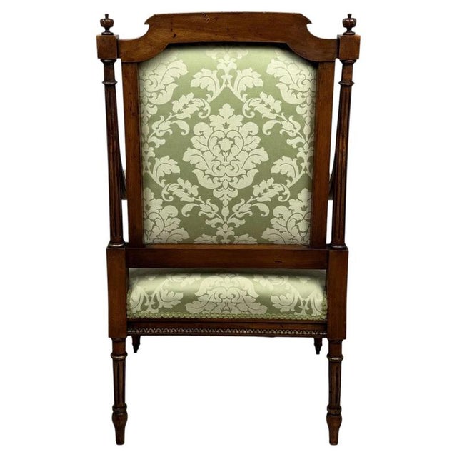 Brown 19th Century French Walnut Open Armchair For Sale - Image 8 of 14