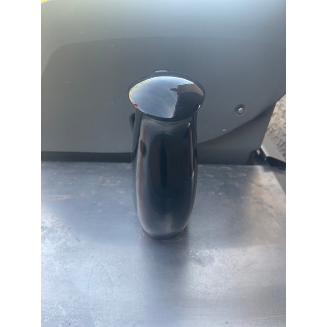 Art Deco 1970s Art Deco Black Hall Art Pottery Juice Pitcher With Lid For Sale - Image 3 of 6