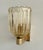 Art Deco Murano Crystal Glass and Brass Wall Sconces, 1990s, Set of 2 For Sale - Image 9 of 13