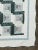 Vintage Hand Stitched Log Cabin Quilt Green And White, Square 77x79” For Sale - Image 9 of 18