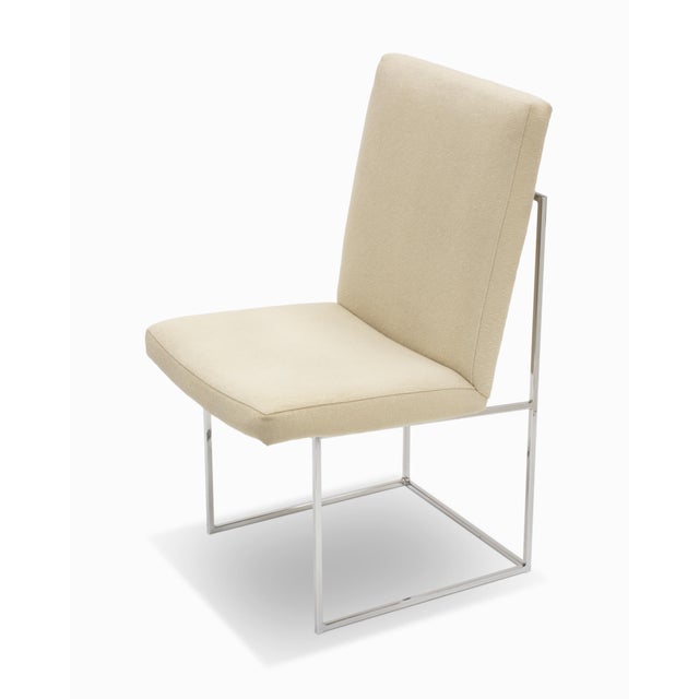 Mid-Century Modern Set of 4 Vintage Mid Century Chrome "Thin Line" Dining Chairs by Milo Baughman For Sale - Image 3 of 9