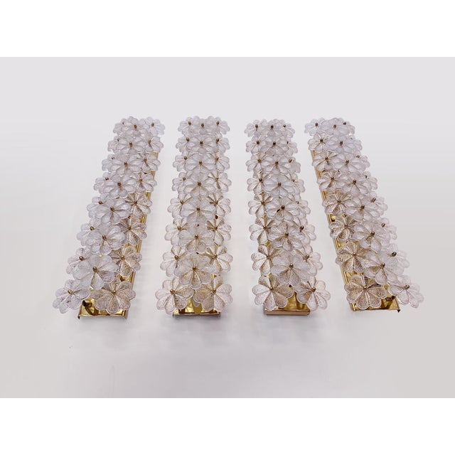Vintage Wall Sconces in Crystal and Brass by Ernst Palme, Germany, 1960, Set of 4 For Sale - Image 11 of 18