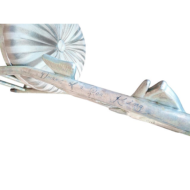 Wood MacKenzie-Childs Pearlescent “Fantasy Fish” Accent Chair For Sale - Image 7 of 16