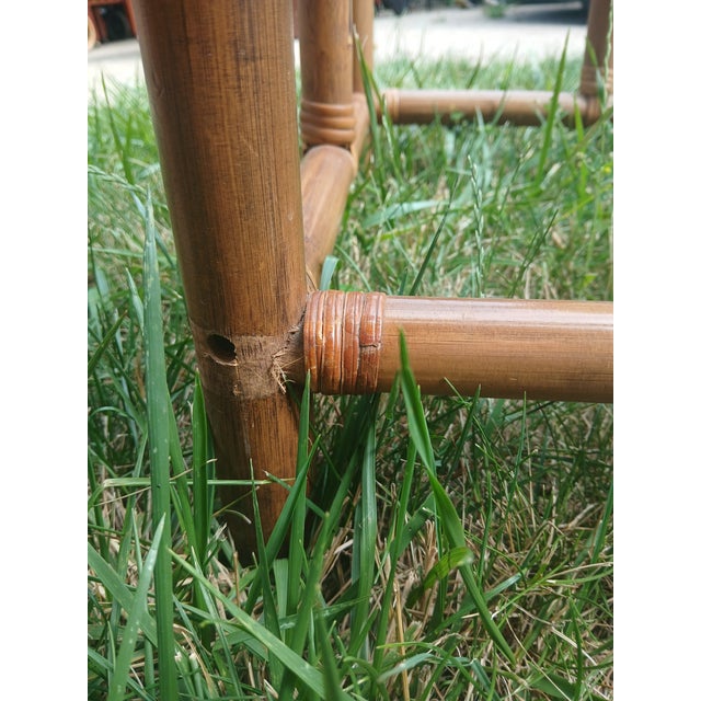 Vintage Bamboo Coffee Table, Rectangular For Sale - Image 6 of 10