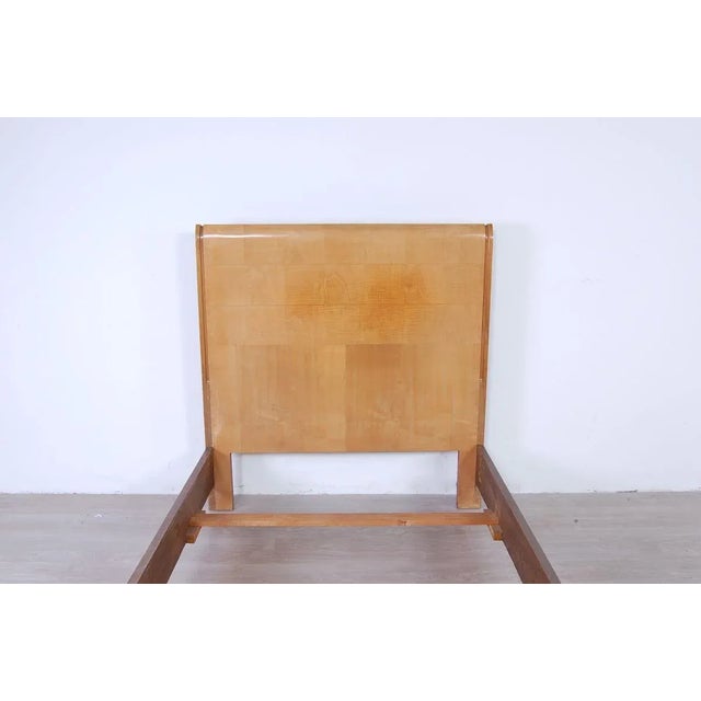 Wood Art Deco Burl Single Bed Frame, 1930s For Sale - Image 7 of 15