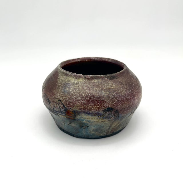 Original Studio Pottery Soda-Fired Glaze Cachepot For Sale In Chicago - Image 6 of 12