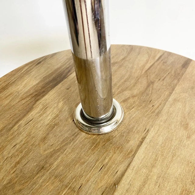Mid-Century Modern Postmodern Burl Wood Laminate Floor Lamp For Sale - Image 3 of 7