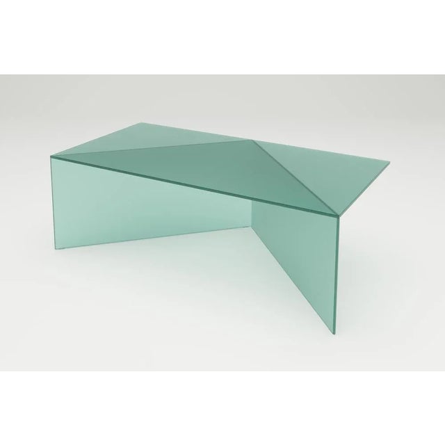 Black Satin Glass Poly Square Coffe Table by Sebastian Scherer For Sale - Image 4 of 7
