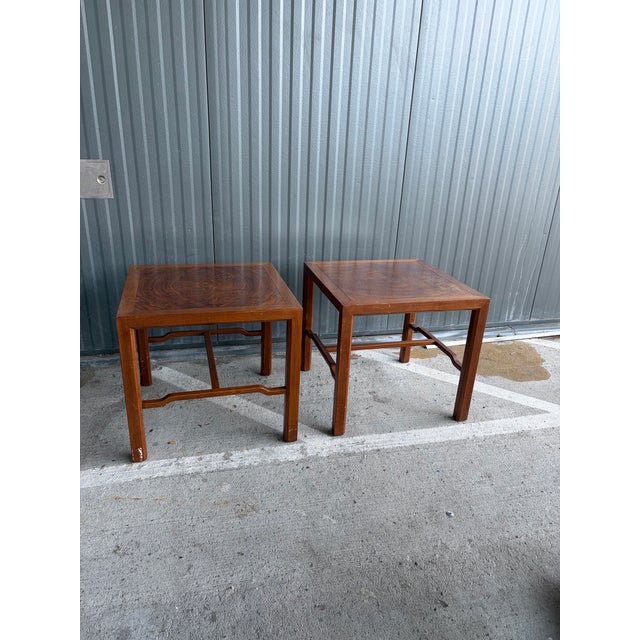Vintage Chapak Modern Walnut Chippendale End Tables – Pair For Sale - Image 9 of 10