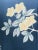 Wood Large Vintage Hand Painted Showa Era Japanese Byobu Folding Silk Screen MCM Signed Blue Gold Floral 72" For Sale - Image 7 of 11