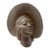 Vintage Royal Haeger Woman’s Head Vase With Wide Brim Hat, Art Deco, 1930s, 9” For Sale