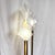 Art Deco Sculptural Acrylic and Brass Torchiere Floor Lamp With Calla Lily-Inspired Shades For Sale - Image 4 of 12