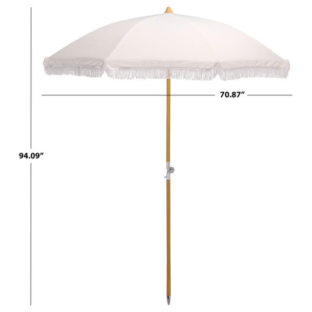 Transform your outdoor experience with the VALENCIA 6.5 ft beach umbrella in a classic ivory shade. Crafted from sturdy...