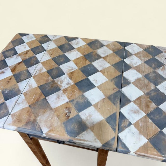 1980s Extendable Italian Table with Diamond Pattern, 1980s For Sale - Image 5 of 8