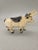 American Vintage/Antique Cast Iron Black & White Longhorn Steer Coin Bank, 5"l For Sale - Image 3 of 4