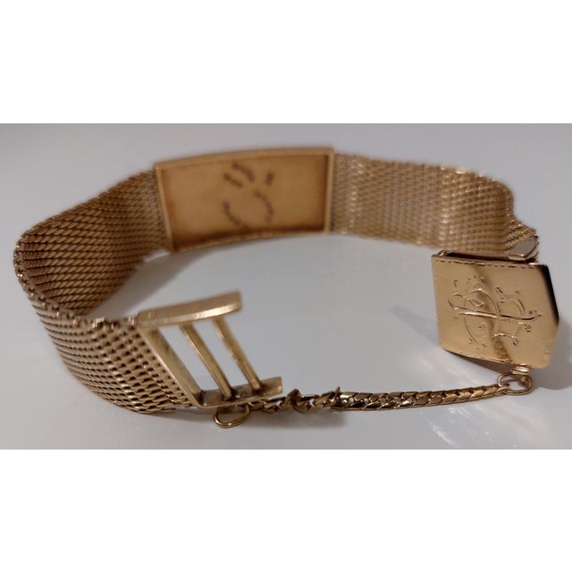 Vintage Bracelet in 18 Karat Gold with 18 Diamonds attributed to Omega, 1957 For Sale - Image 18 of 18