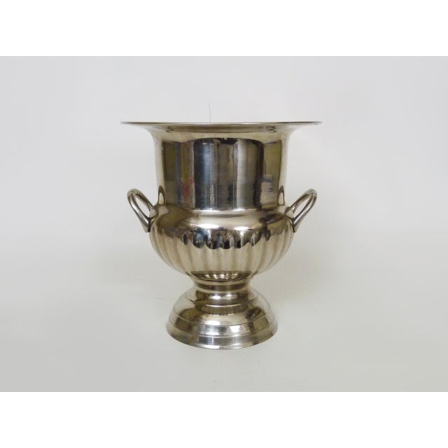 Vintage Medici-Shaped Champagne Bucket in Silver-Plated Metal, 1980s For Sale - Image 9 of 9
