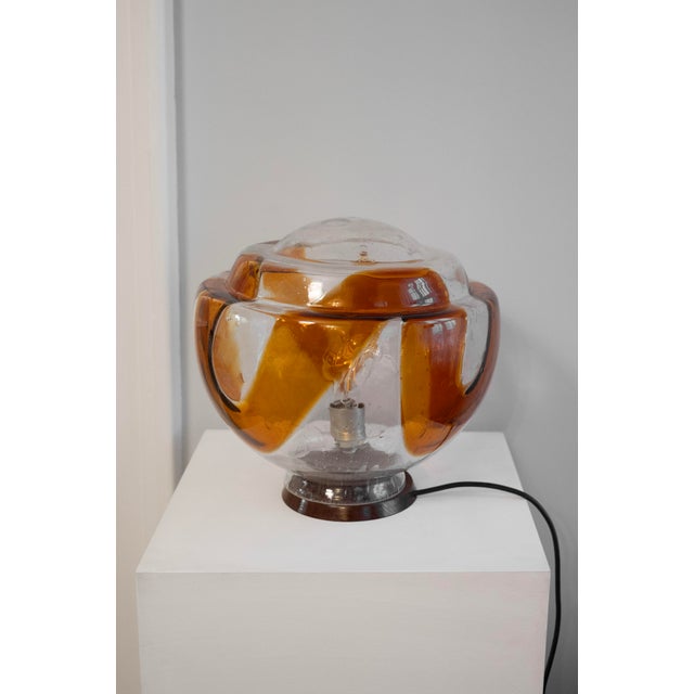 Brown Vintage Murano Glass Table Lamp, 1970s For Sale - Image 8 of 8