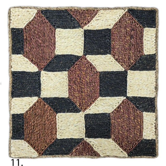 Natural Abaca Premium Fiber Rugs in Colors 2x2Ft. For Sale - Image 9 of 12