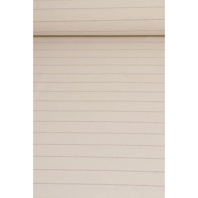 English Cadiz Stripe Mauve Double Width Fabric For Sale - Image 3 of 5