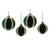 Shimmer Ball Ornaments (Set of 4)  3" & 4" Plastic/Polyester Christmas Decorations For Sale In Chicago - Image 6 of 6