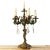 Vintage Bronze Candelabra Lamp with Green Crystals, 1930s For Sale - Image 9 of 9