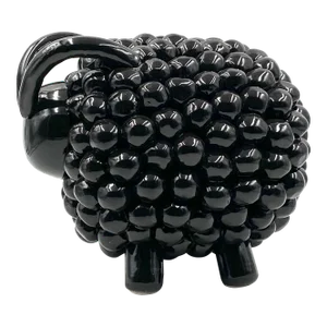 Black Ram / Sheep Ceramic Sculpture, Italy 1980s
