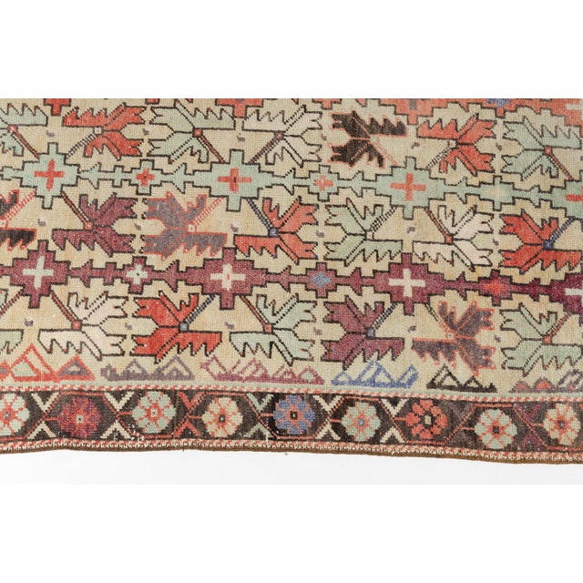 Vintage Turkish Tribal Rug, Geometric Cross Pattern Area Rug For Sale - Image 10 of 10