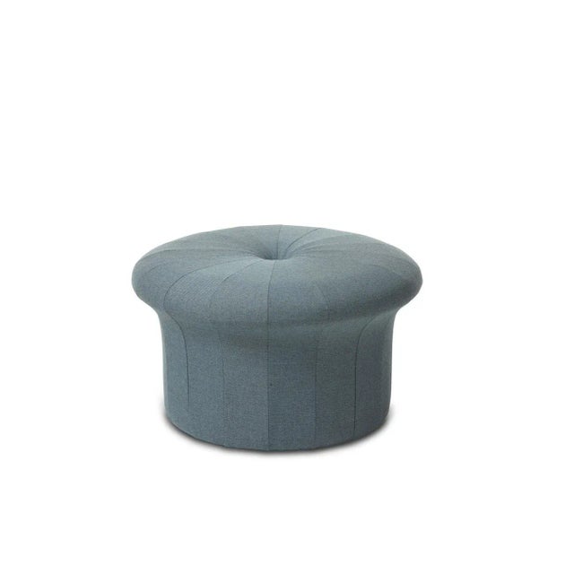 Grace Light Steel Blue Pouf by Warm Nordic Dimensions: D77 x H 45 cm Material: Textile upholstery, Foam, Wood. Weight:...