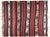 This handwoven Shirvan Kazak kilim is a remarkable example of Caucasian textile artistry from the late 19th to early 20th...